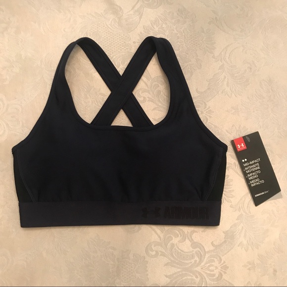 Under Armour Other - NWT Under Armour navy and black sports bra